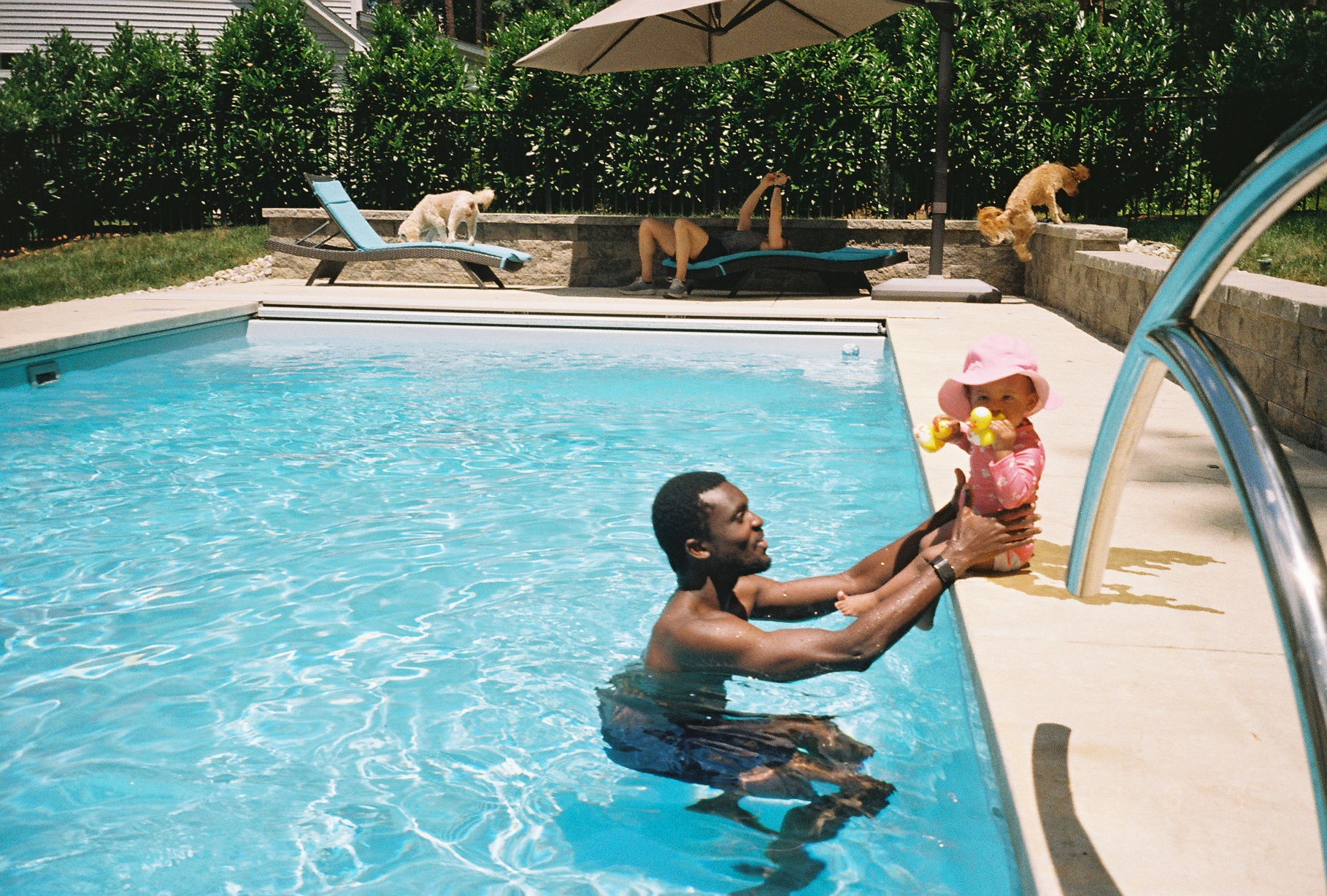 At the pool with my daughter